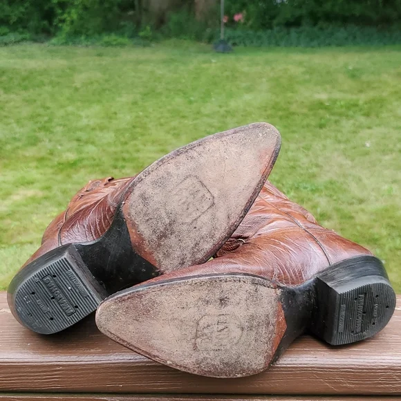 Vintage Dan Post Teju Lizard and Leather Size 7.5 - Picture 7 of 12